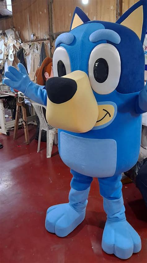 bluey adult costume|adult bluey mascot costume.